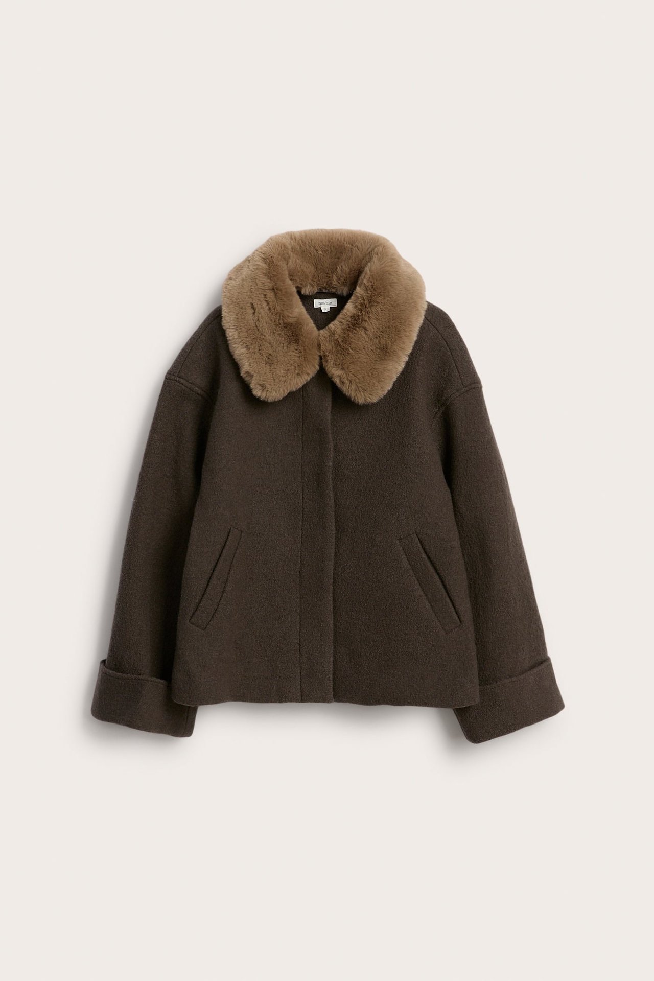 Short wool jacket Newbie Woman - Brown - 2