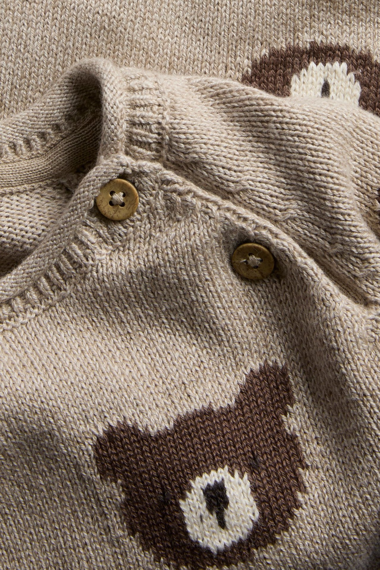 Sweater with bears - Beige mélange - 5