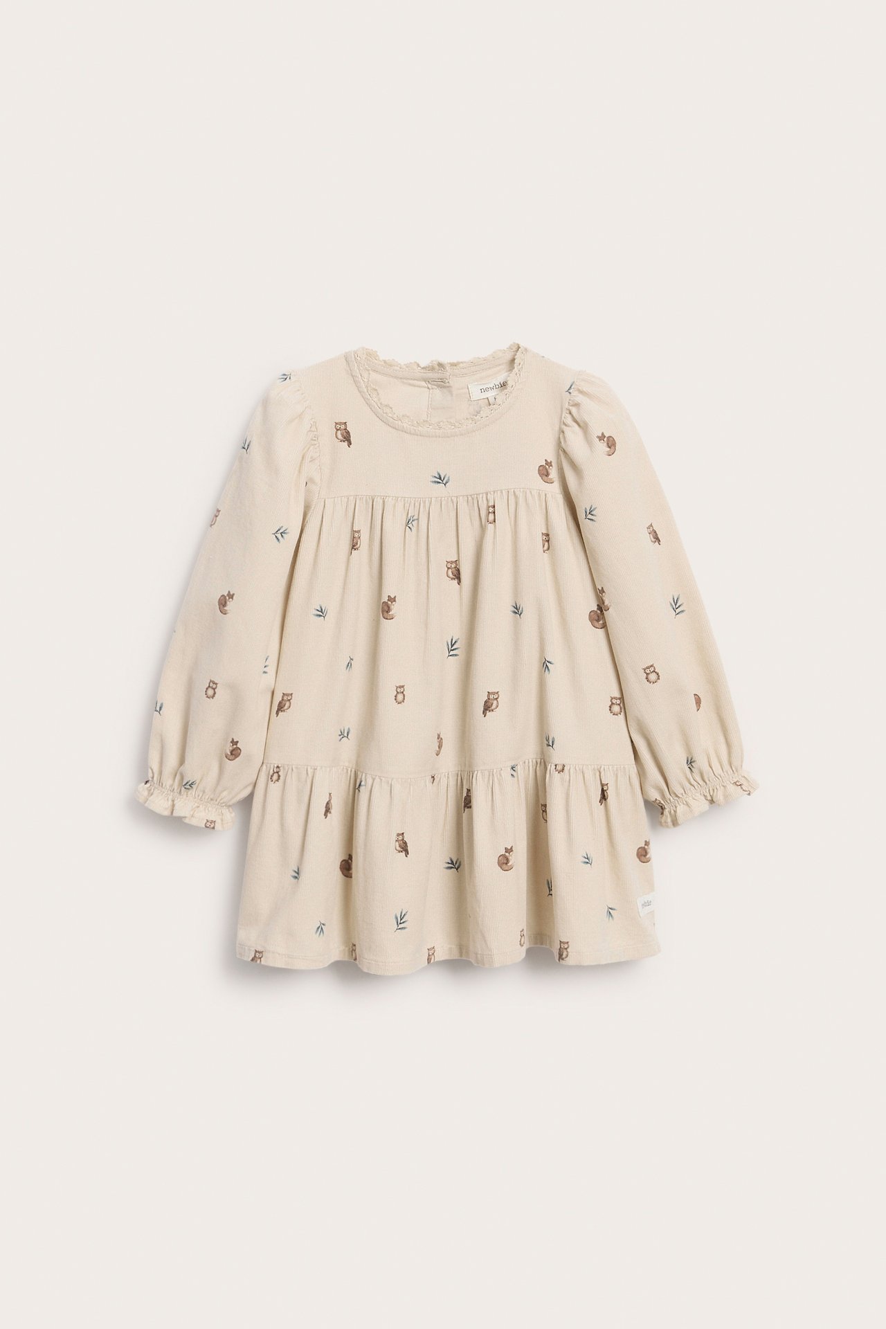 Patterned corduroy dress