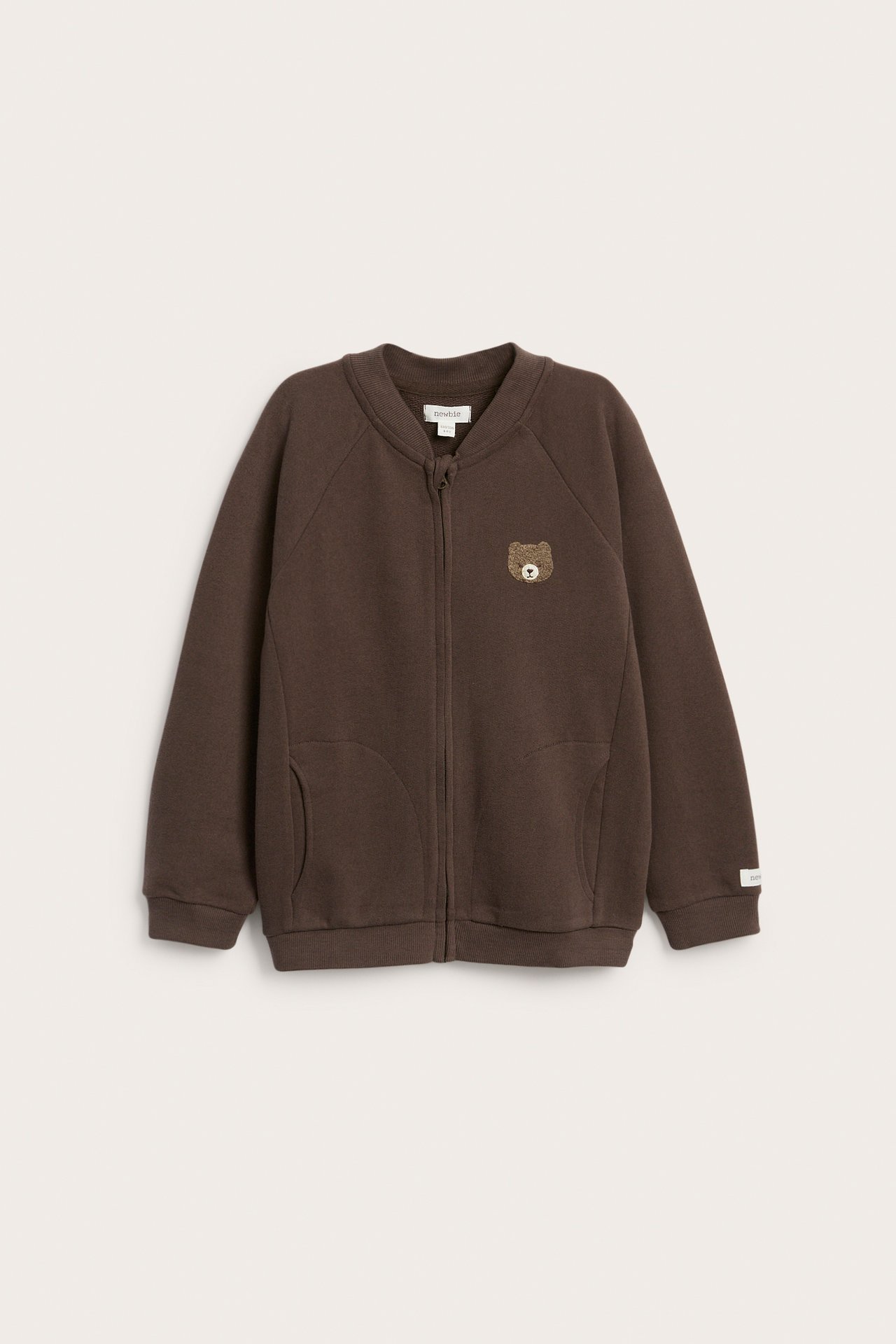 Sweatshirt with zipper and teddy bear