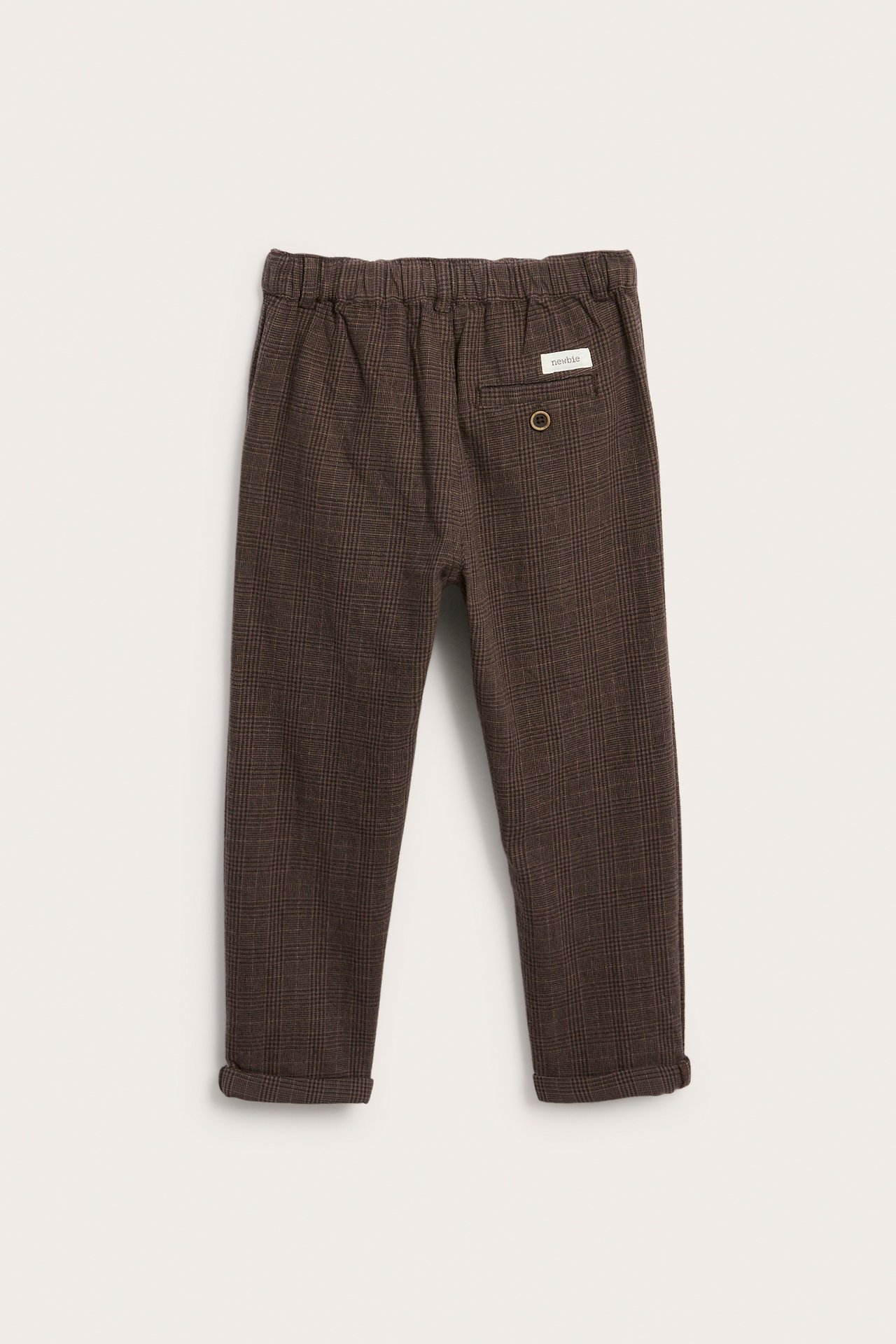 Twill pants with adjustable waist - Brown - 5