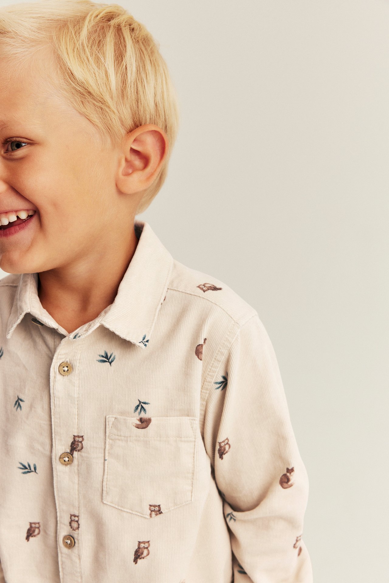 Patterned corduroy shirt