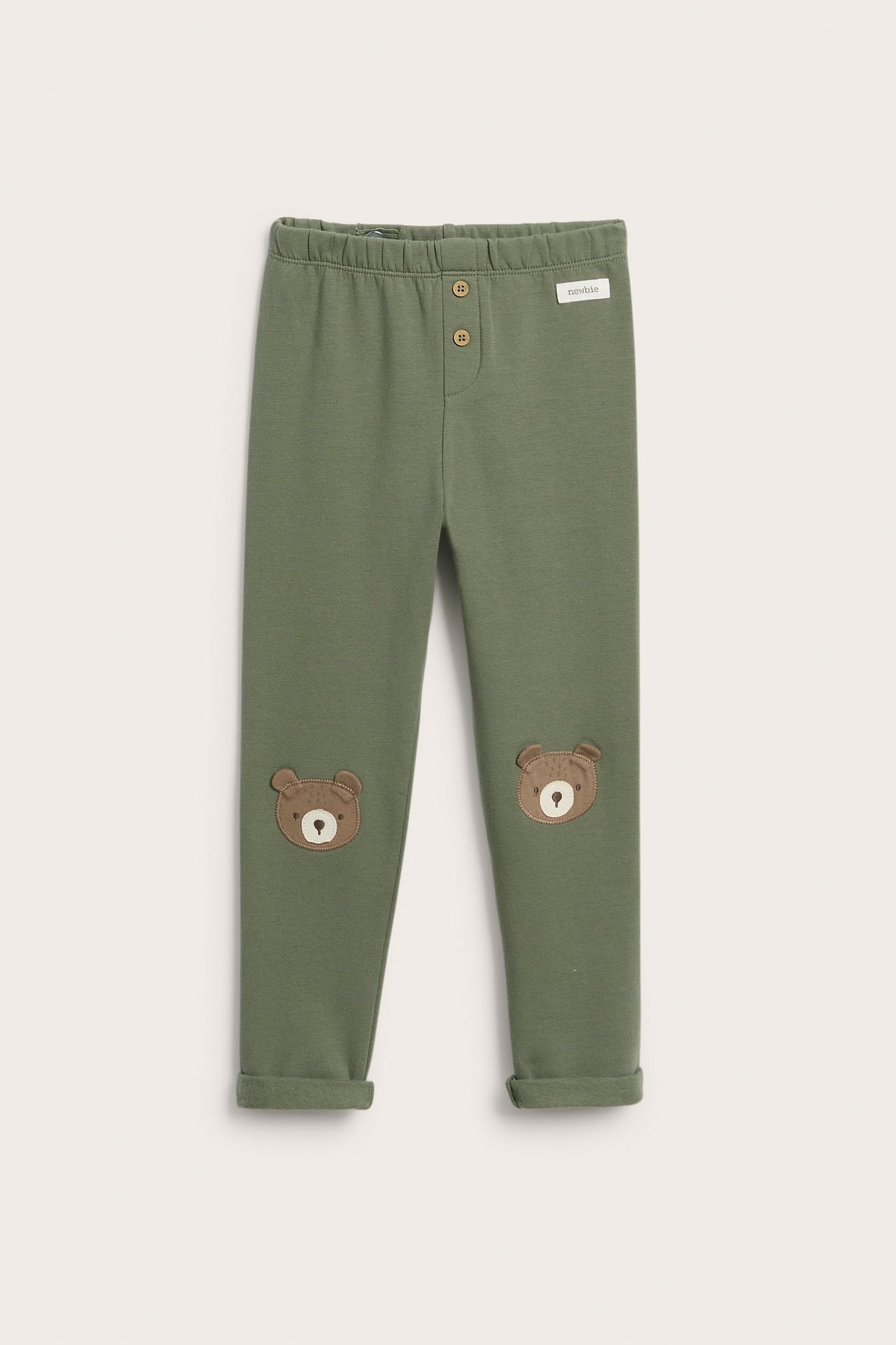 Leggings with bear knees - Dark green - 2