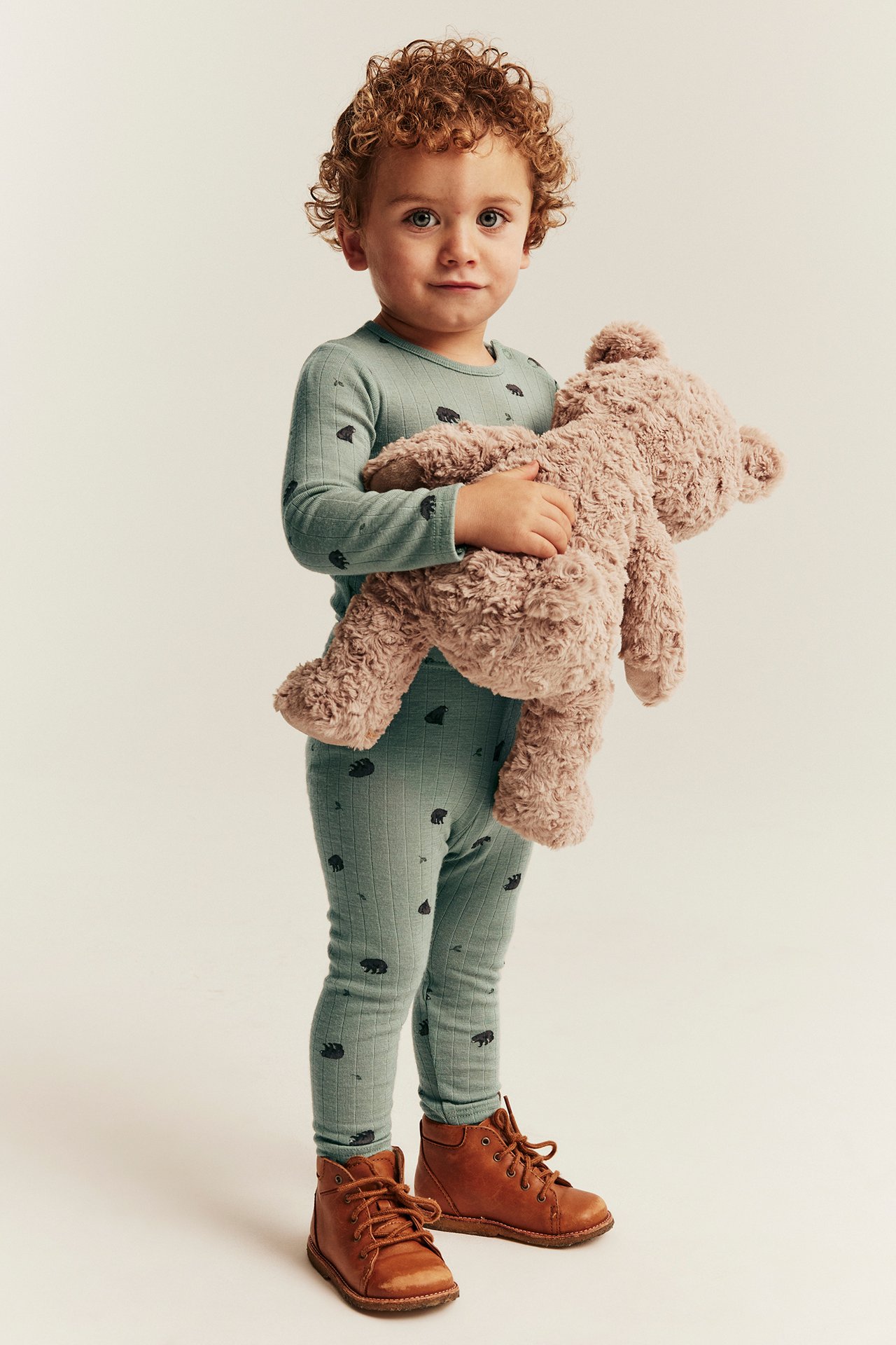 Patterned wool leggings