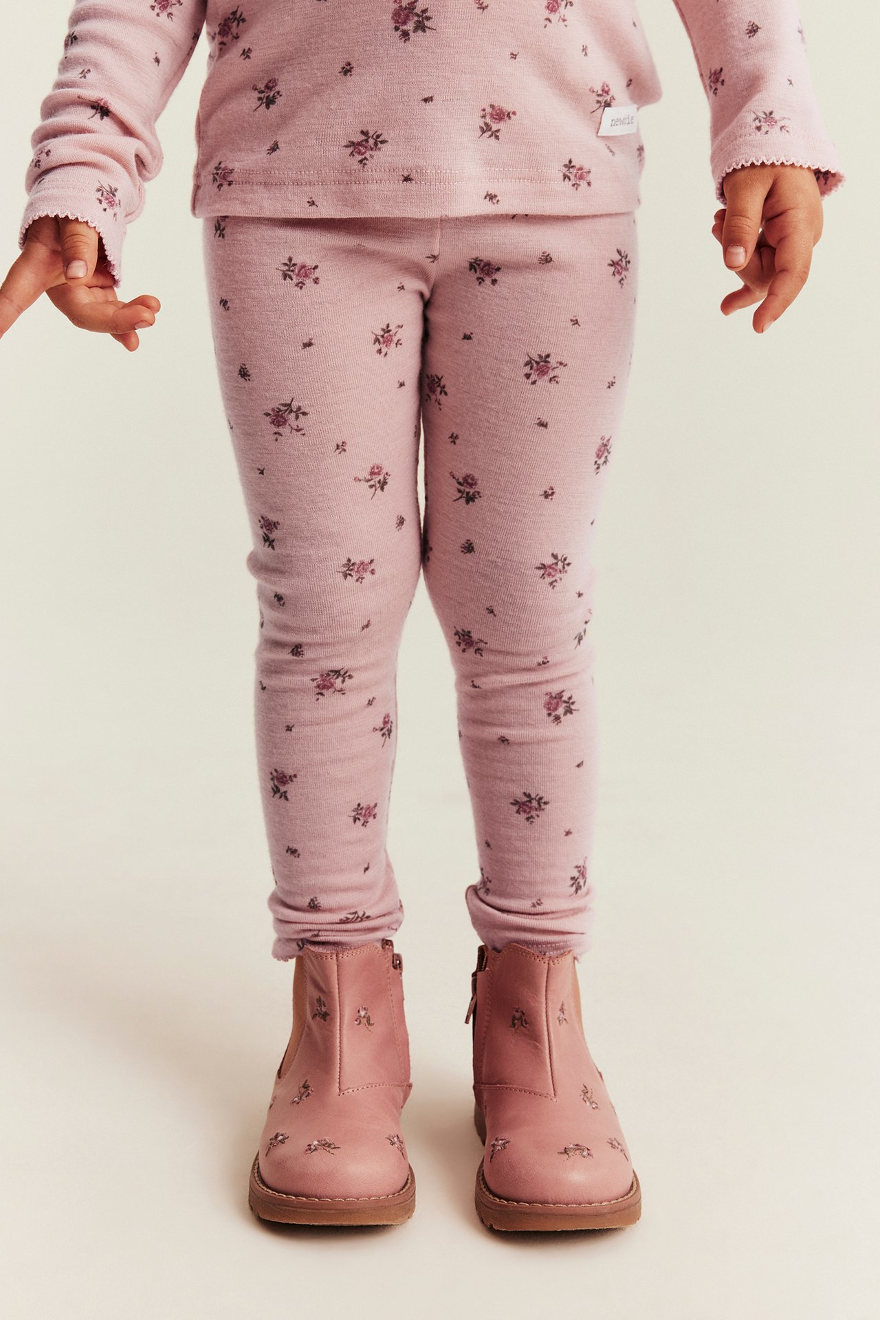 Geblümte Leggings aus Wolle