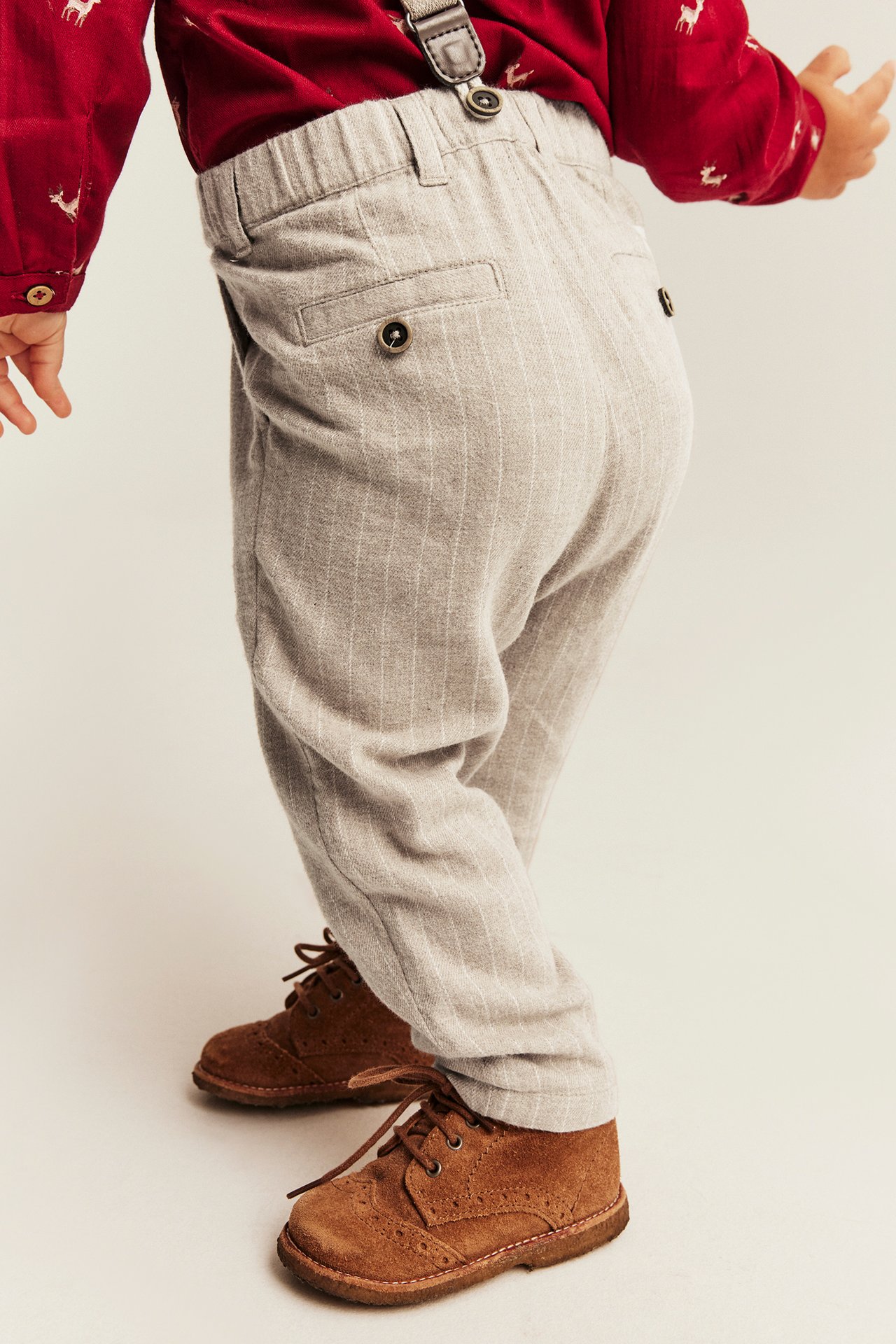 Woven pants with braces