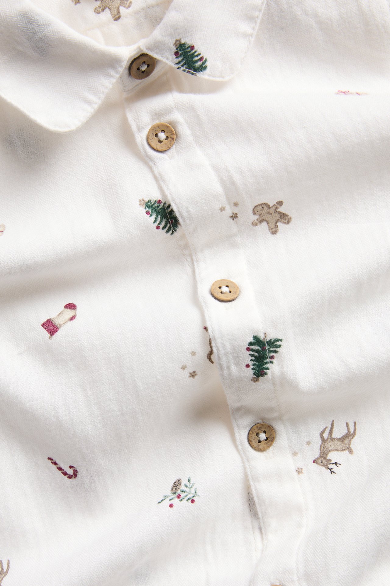 Patterned shirt bodysuit - Off-white - 4