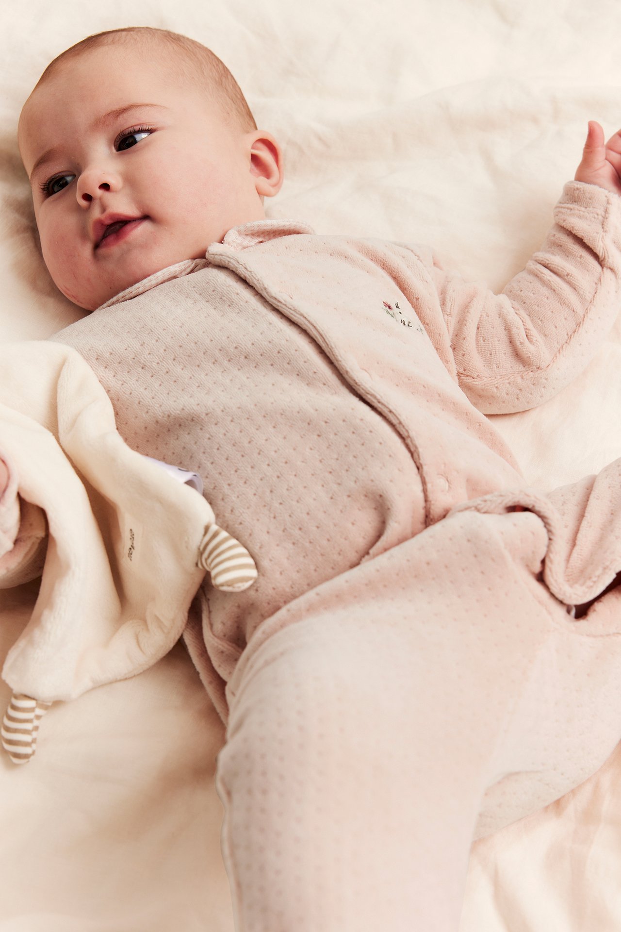 Velour pajamas with collar - Light pink - 4