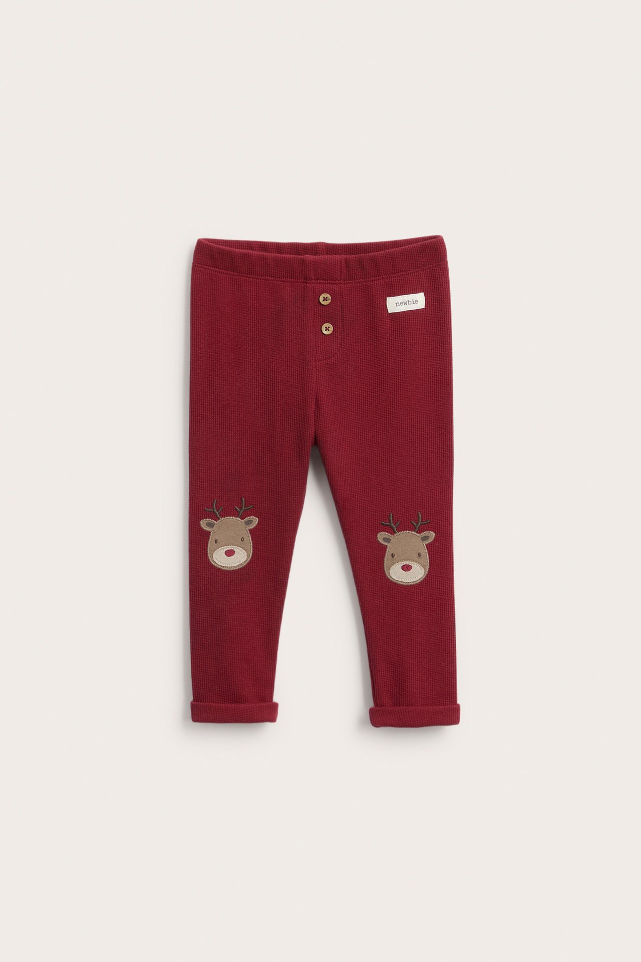 Leggings with festive detail - Red - 5