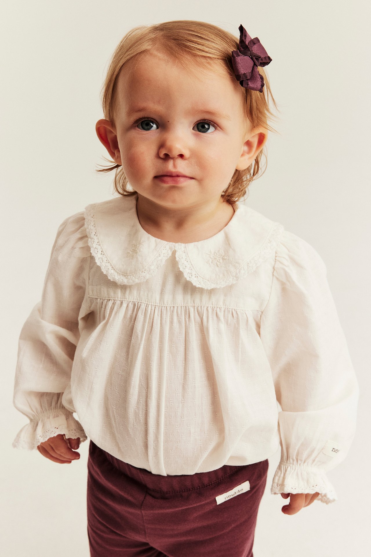 Bodysuit blouse with collar