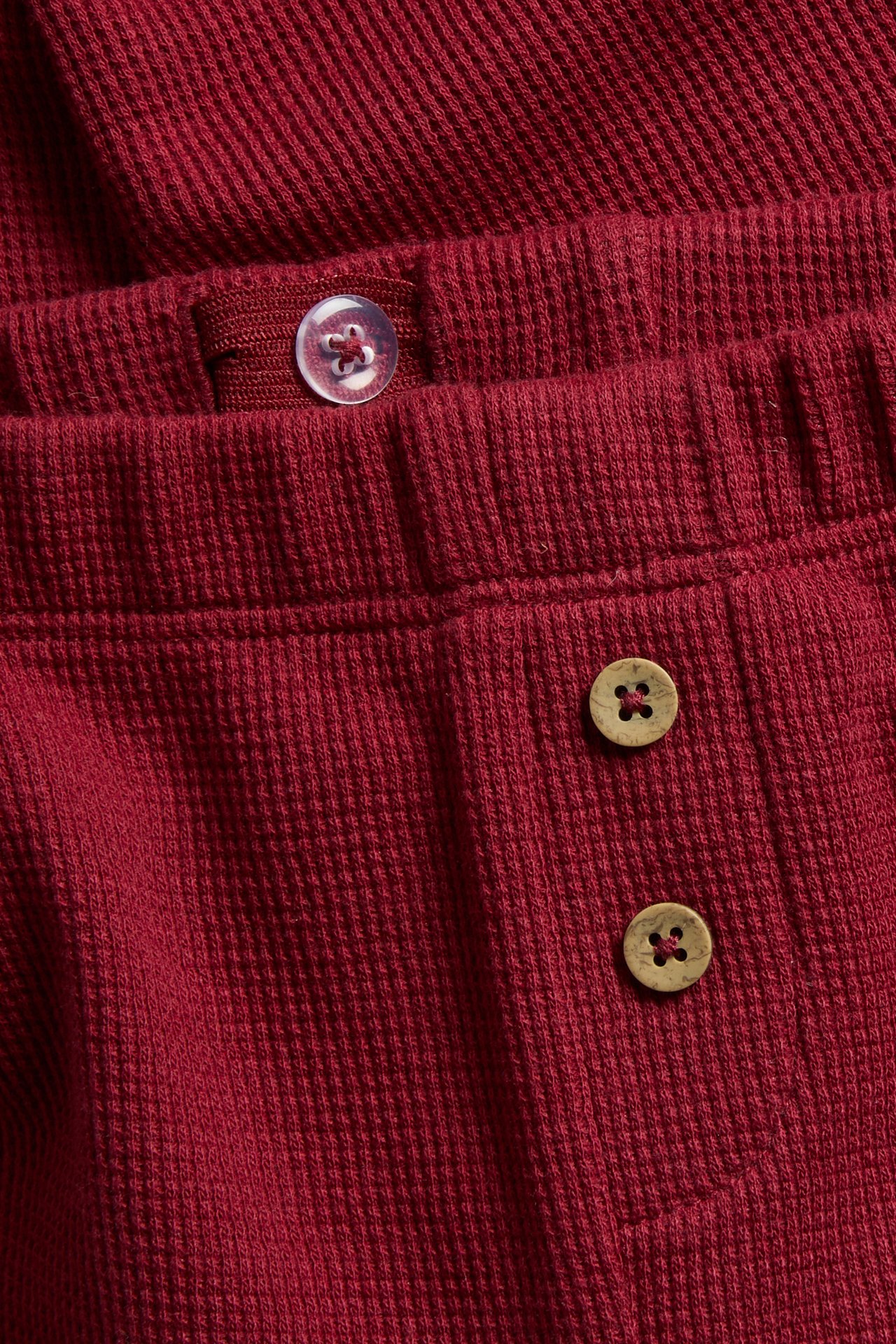 Leggings mit Waffelstruktur und Weihnachtsmotiv - Rot - 3