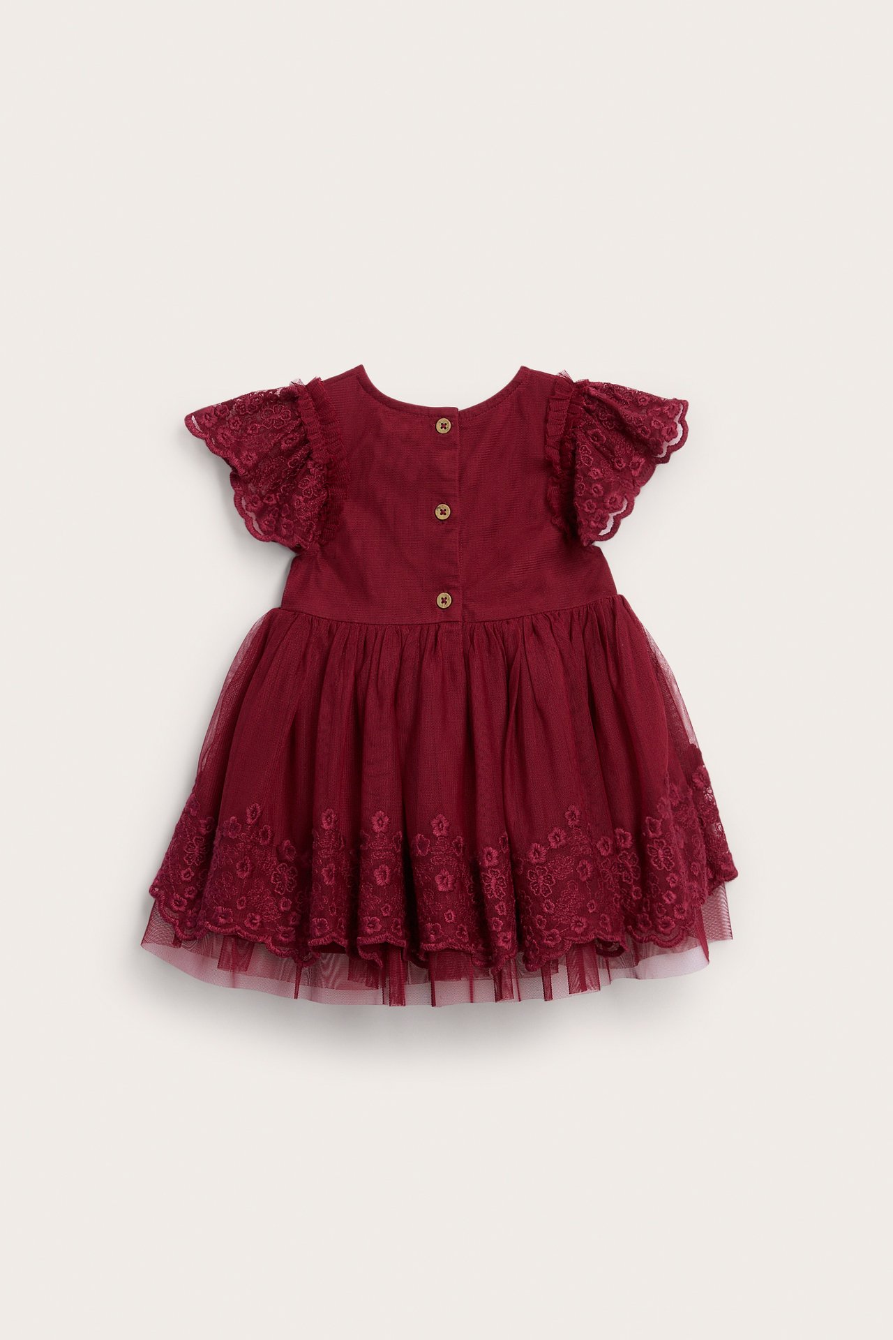 Mesh dress with embroidery