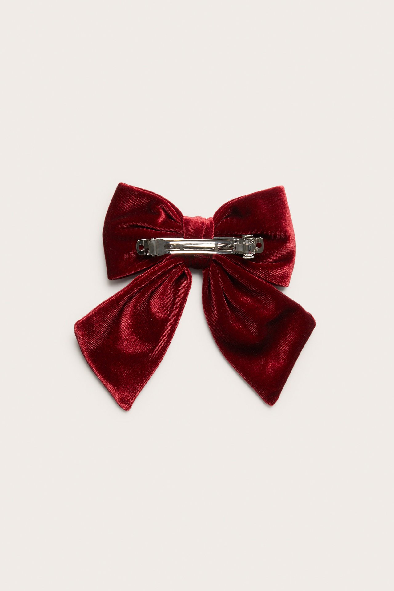 Haarspange mit Samtschleife - Rot - 2