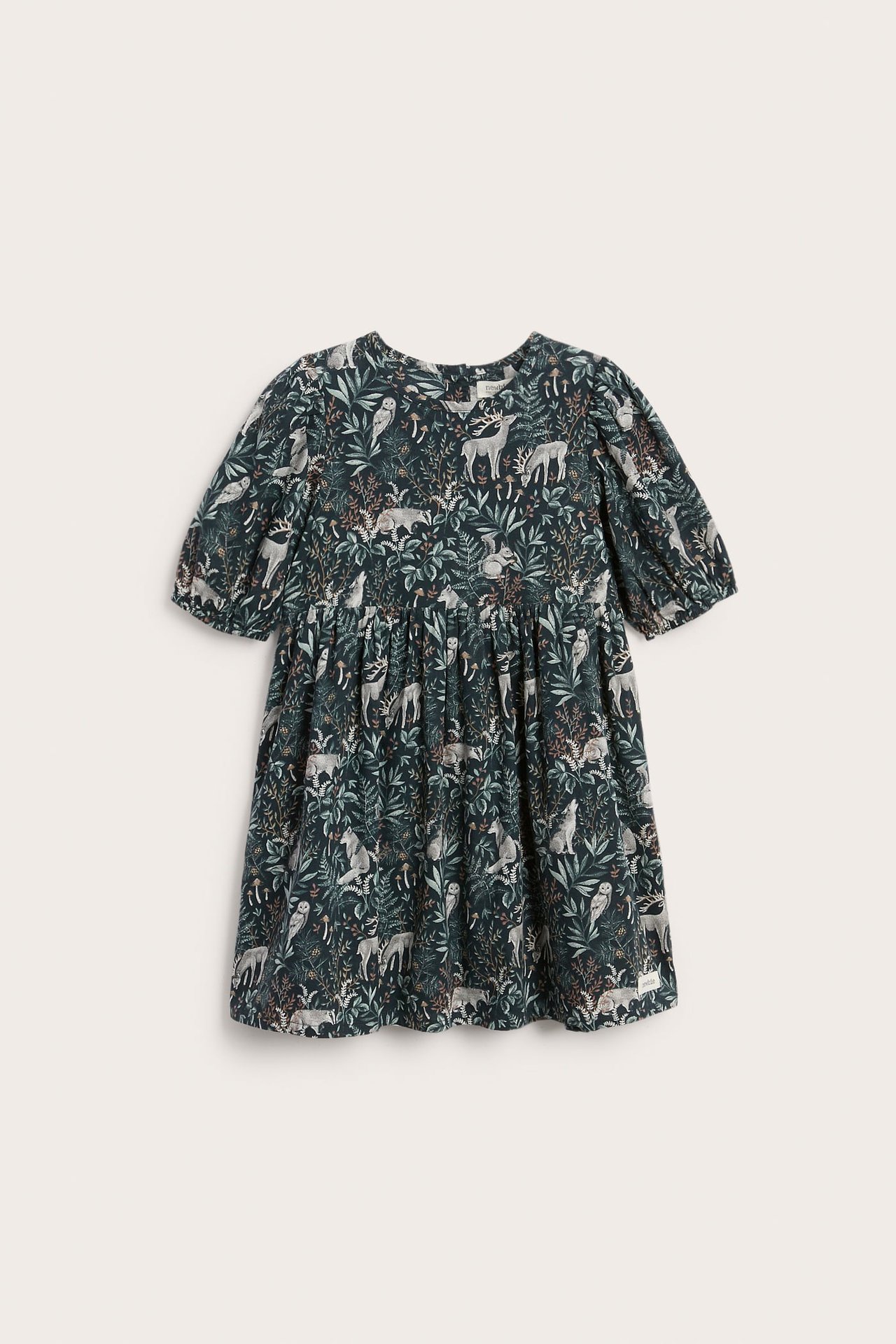 Dress with puff sleeves - Black - 1