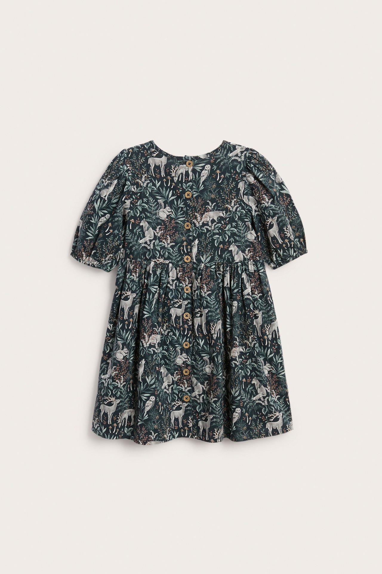 Dress with puff sleeves - Black - 3