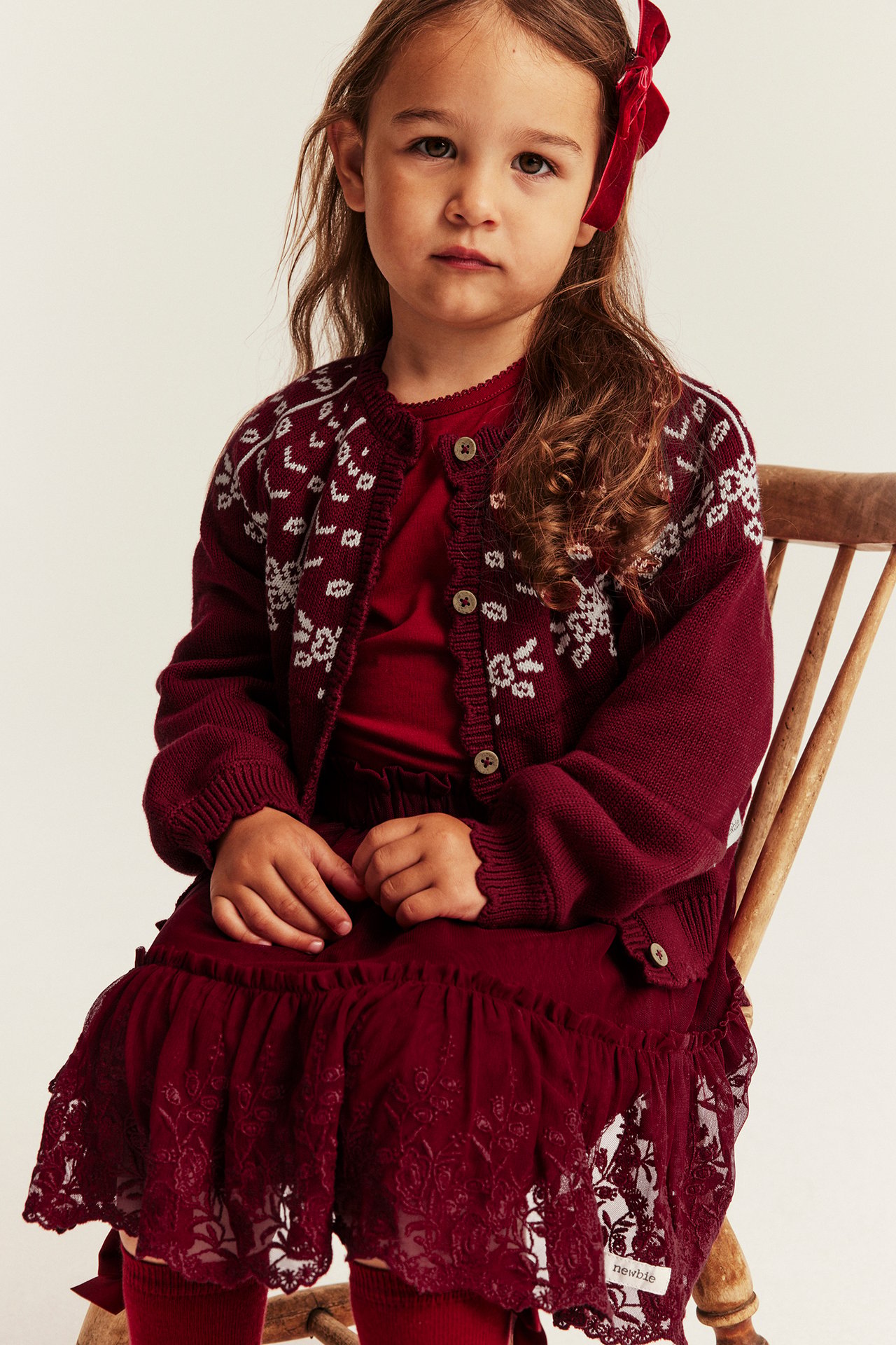 Weihnachtsstrickjacke mit Jacquardmuster