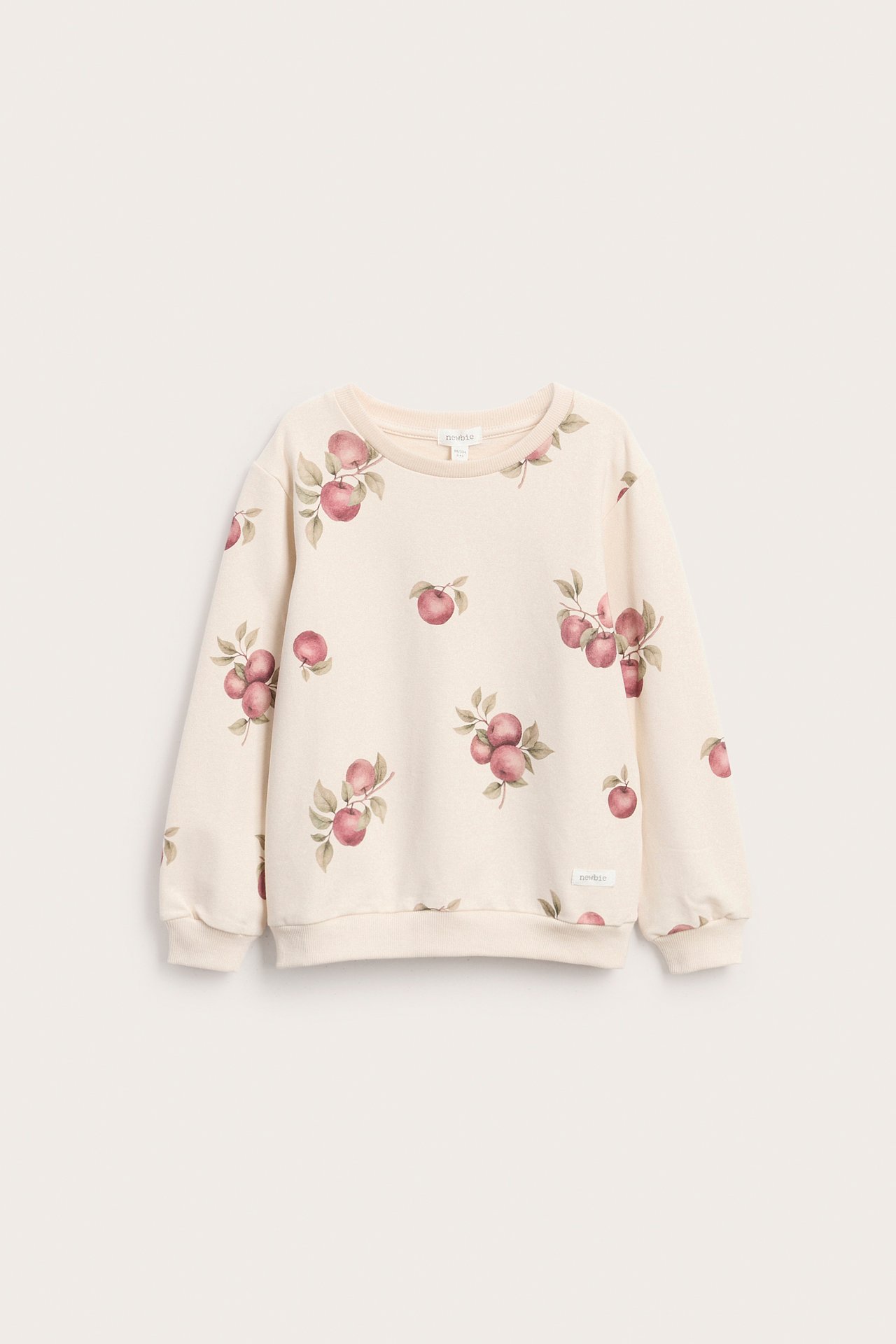 Sweatshirt mit Apfelmuster - Hellbeige - 1