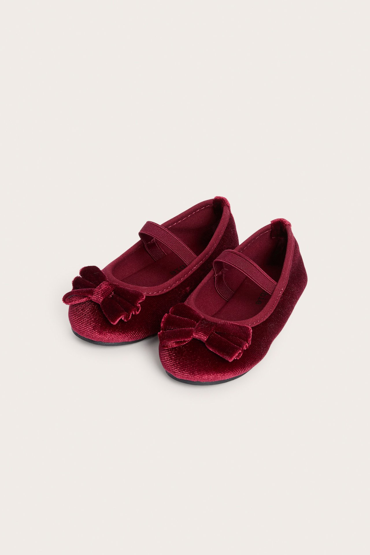 Soft velvet ballet shoes - Red - 1