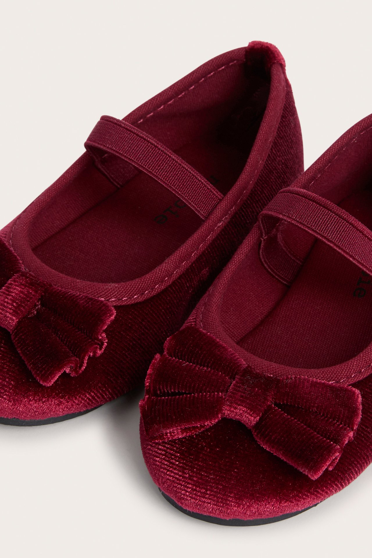 Soft velvet ballet shoes - Red - 2
