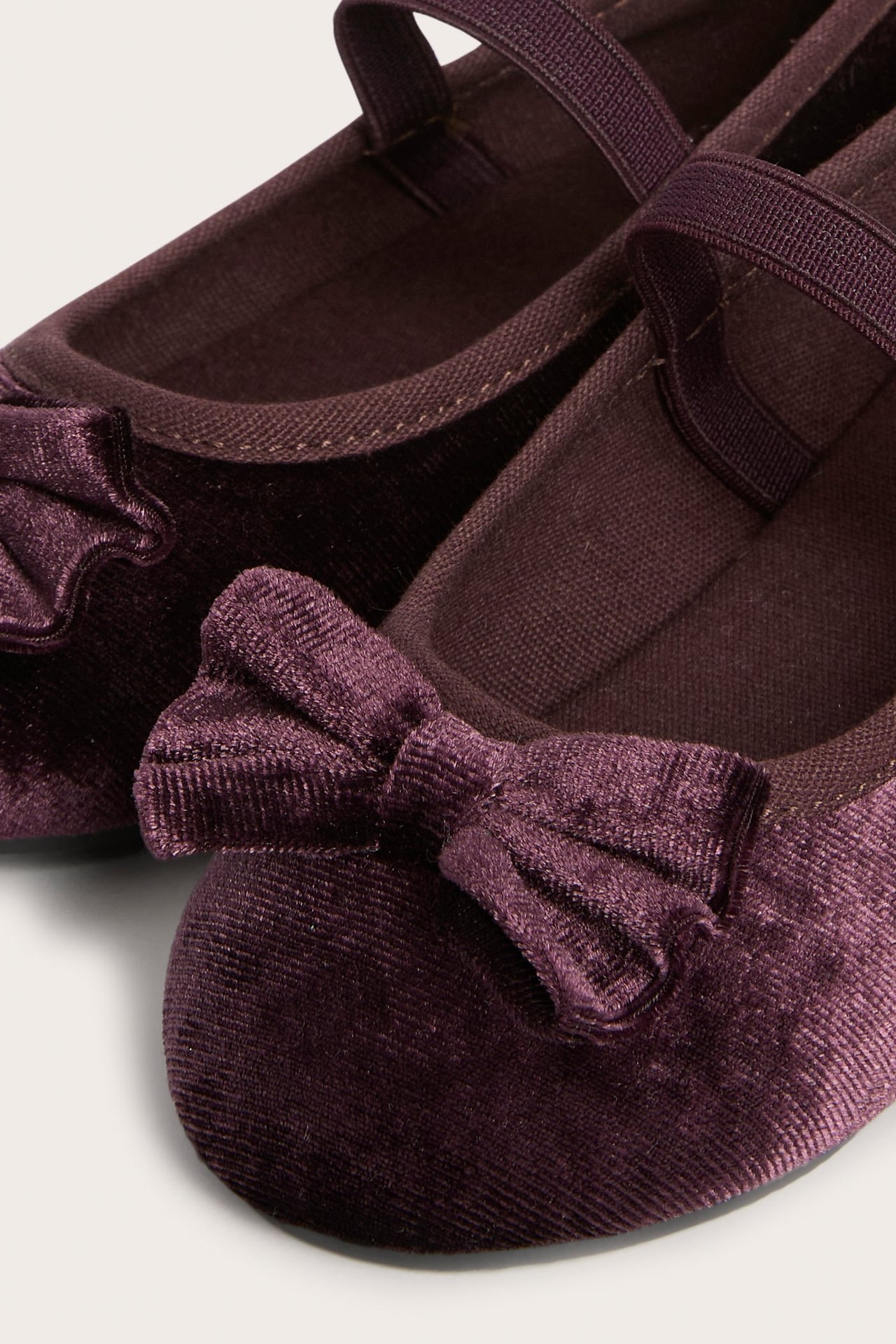 Soft velvet ballet shoes
