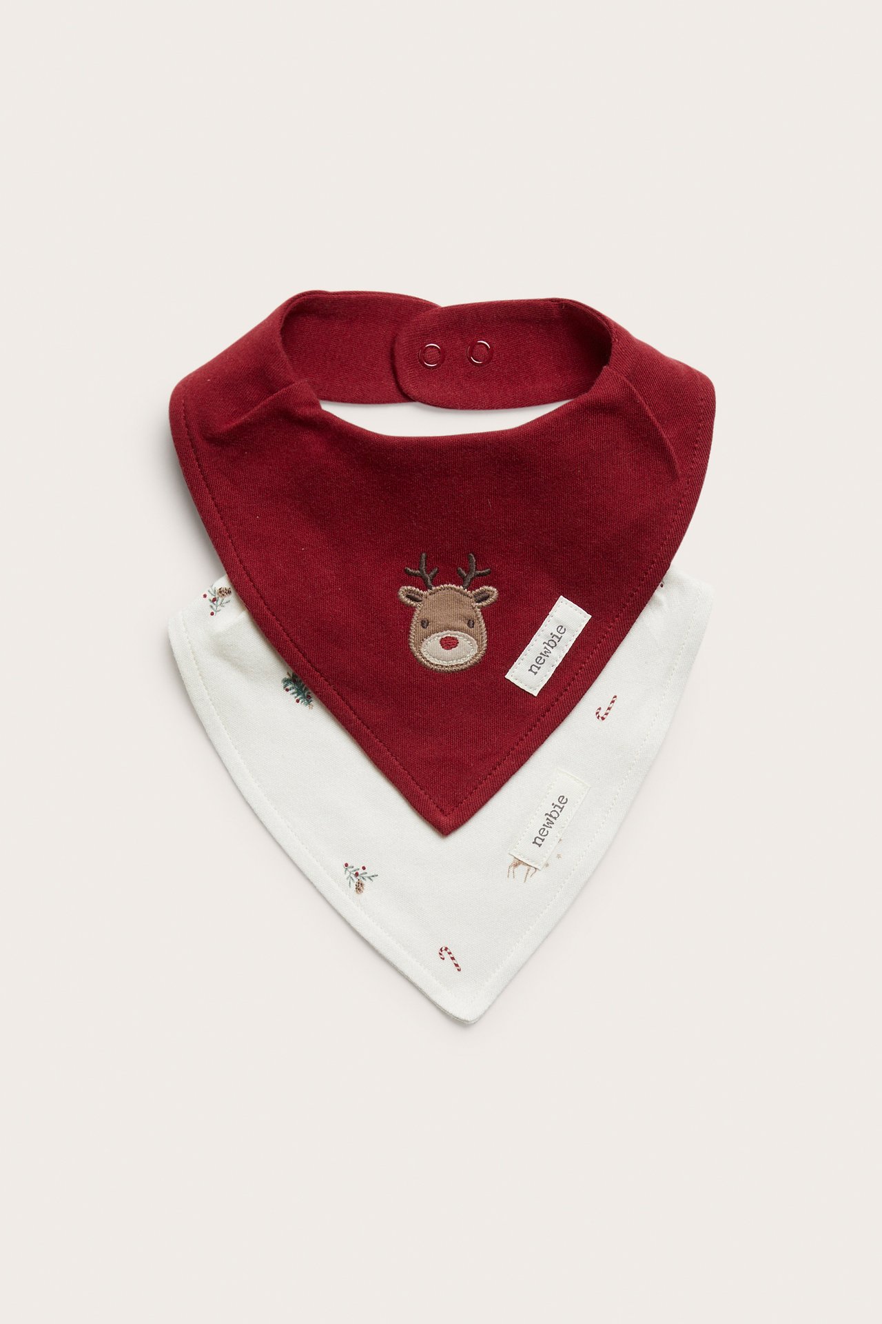 Christmas drool bibs, 2-pack - Red - 2
