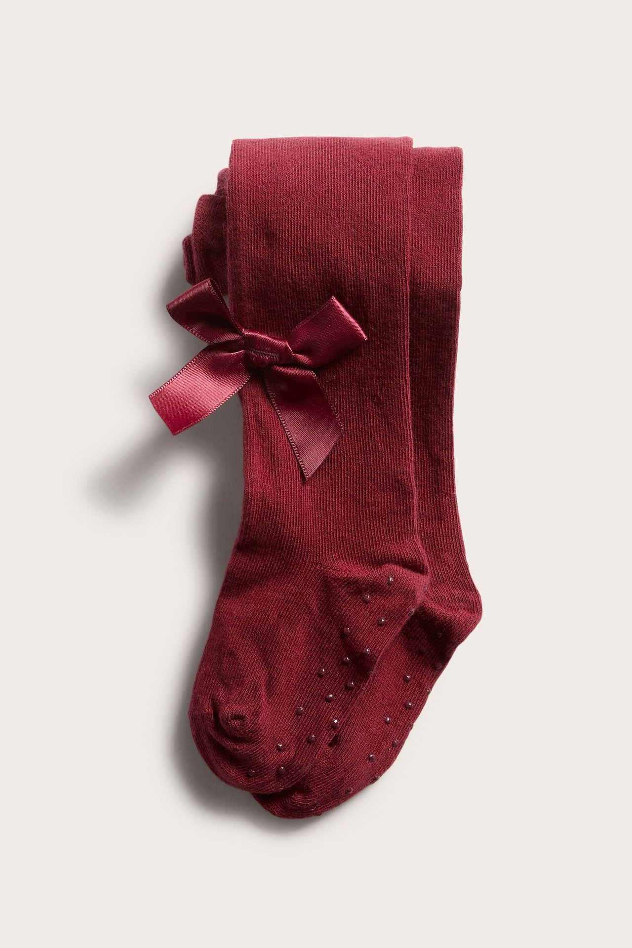 Tights with satin bow