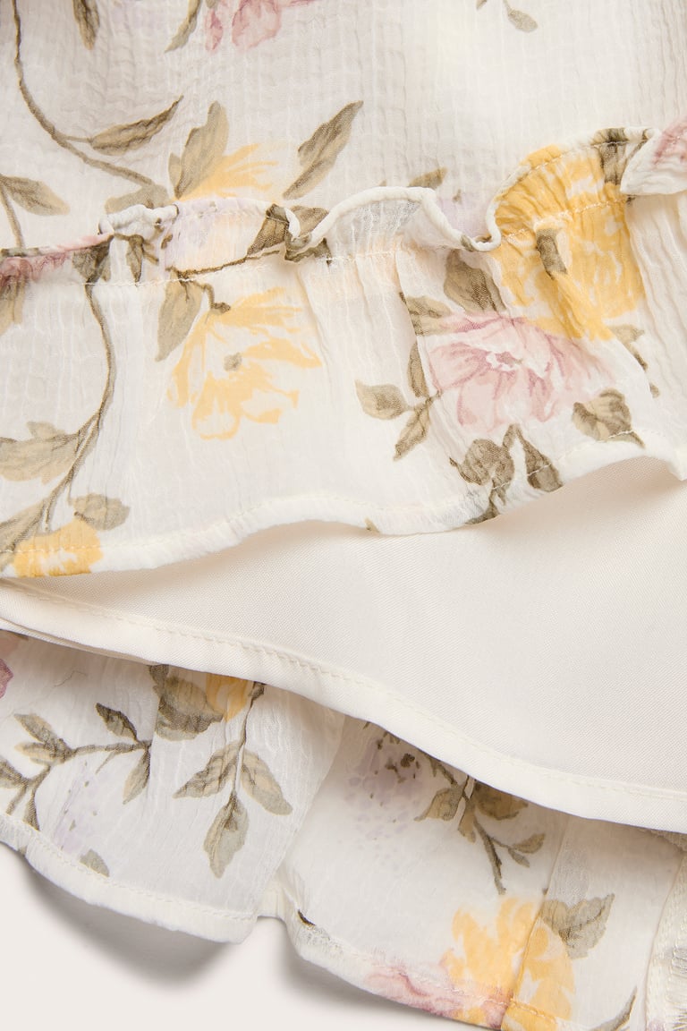 Floral chiffon dress | Off-white | Baby | Newbie