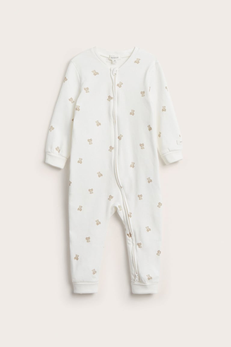 Teddy bear pajamas | Off-white | Baby | Newbie