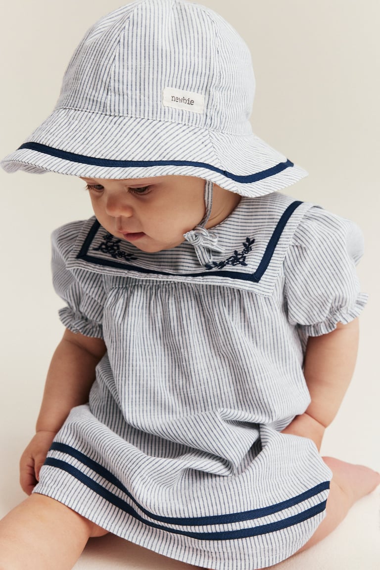 Dress with sailor collar | Off-white | Baby | Newbie