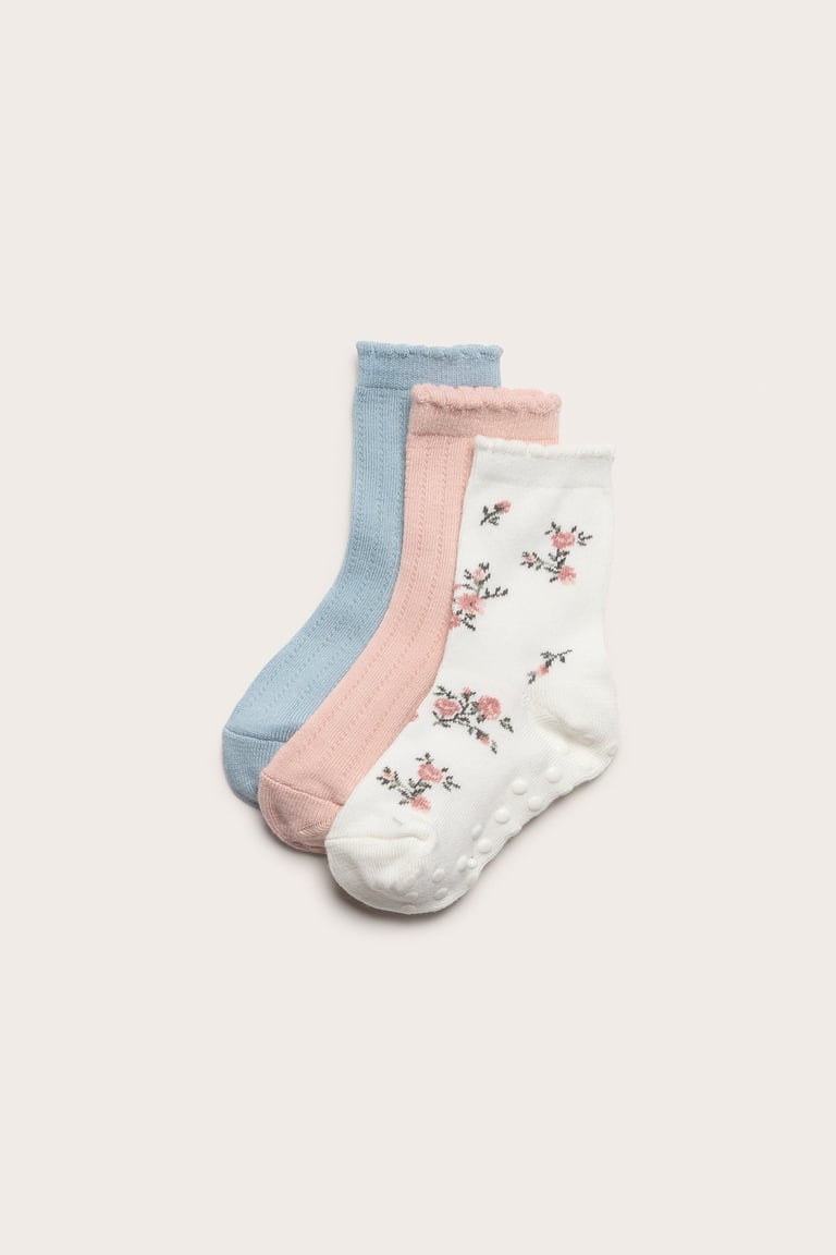 PINK PATTERNED SOCKS, BABY PINK PATTERNED SOCKS, BABY