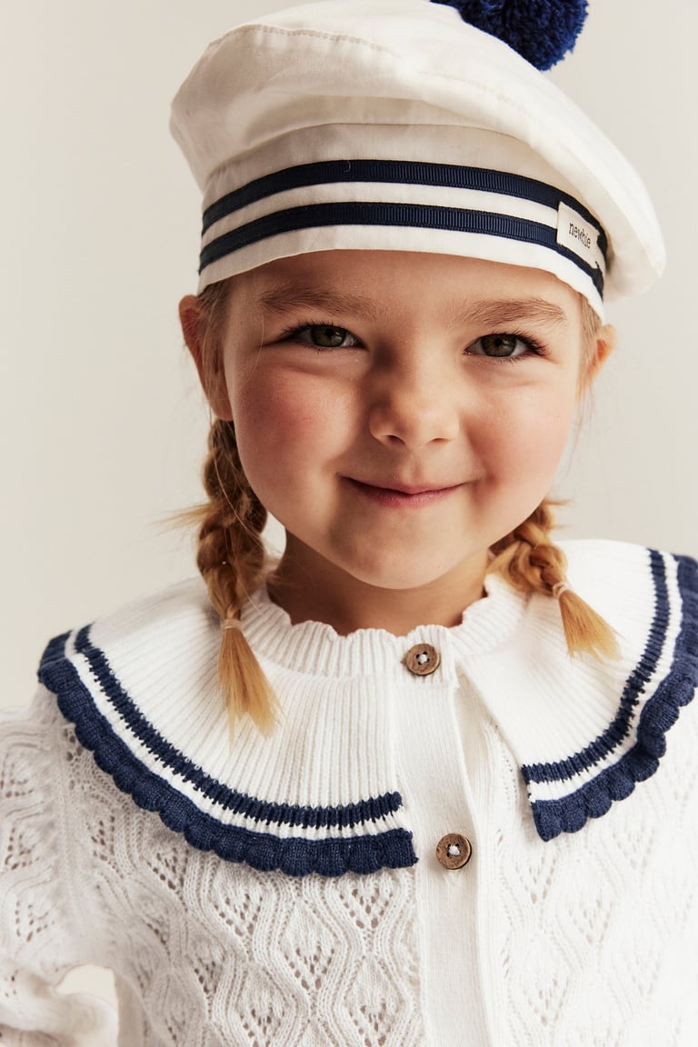 Cardigan with sailor collar | Off-white | Kids | Newbie