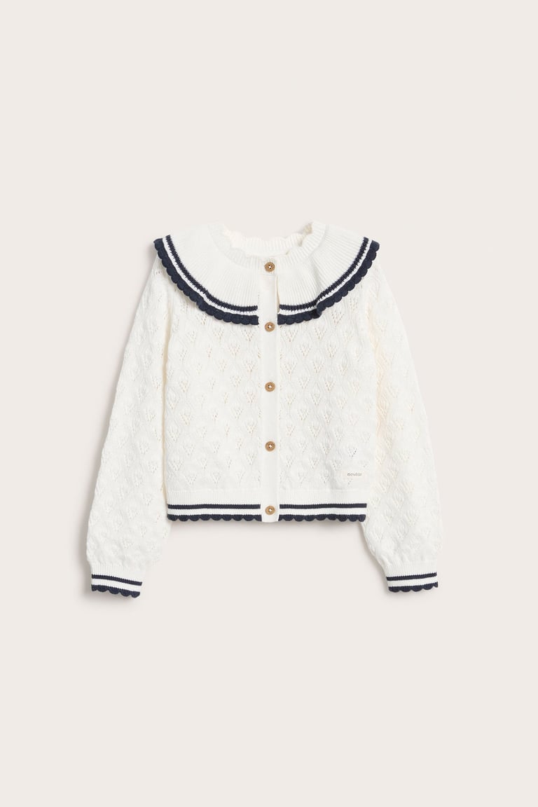 Cardigan with sailor collar | Off-white | Kids | Newbie