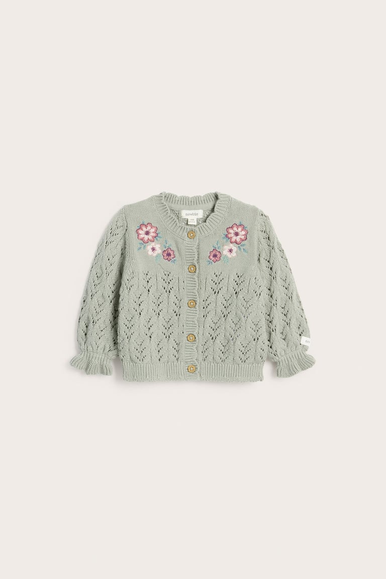Jacquard-knit cardigan | Off-white | Baby | Newbie