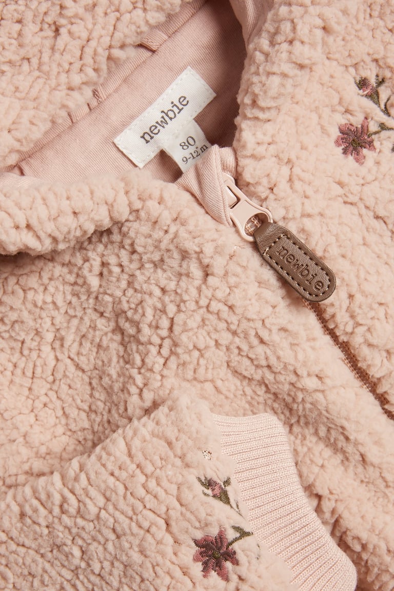 Floral pile jacket | Pink | Baby | Newbie