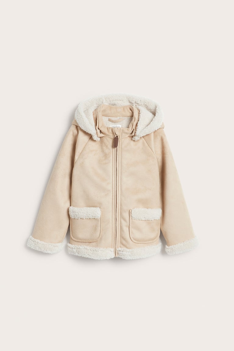 Shearling jacket with pile lining | Beige | Kids | Newbie