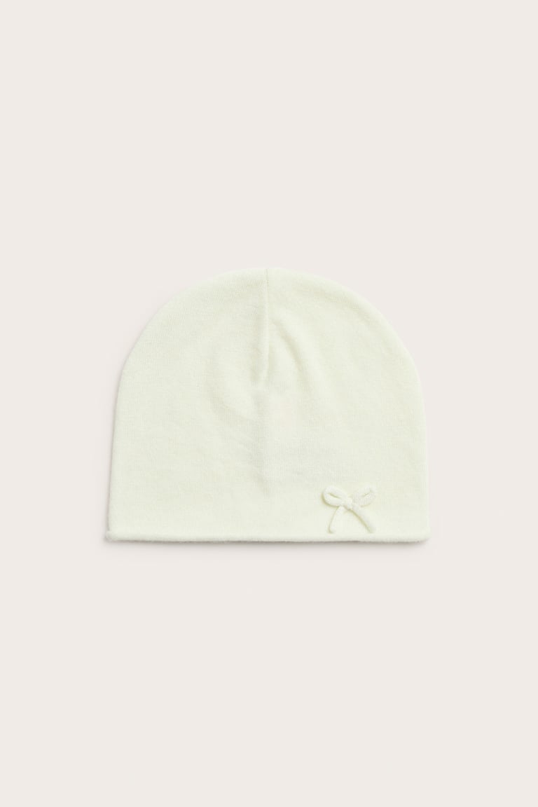 Hat in a wool blend with bow | Off-white | Baby | Newbie