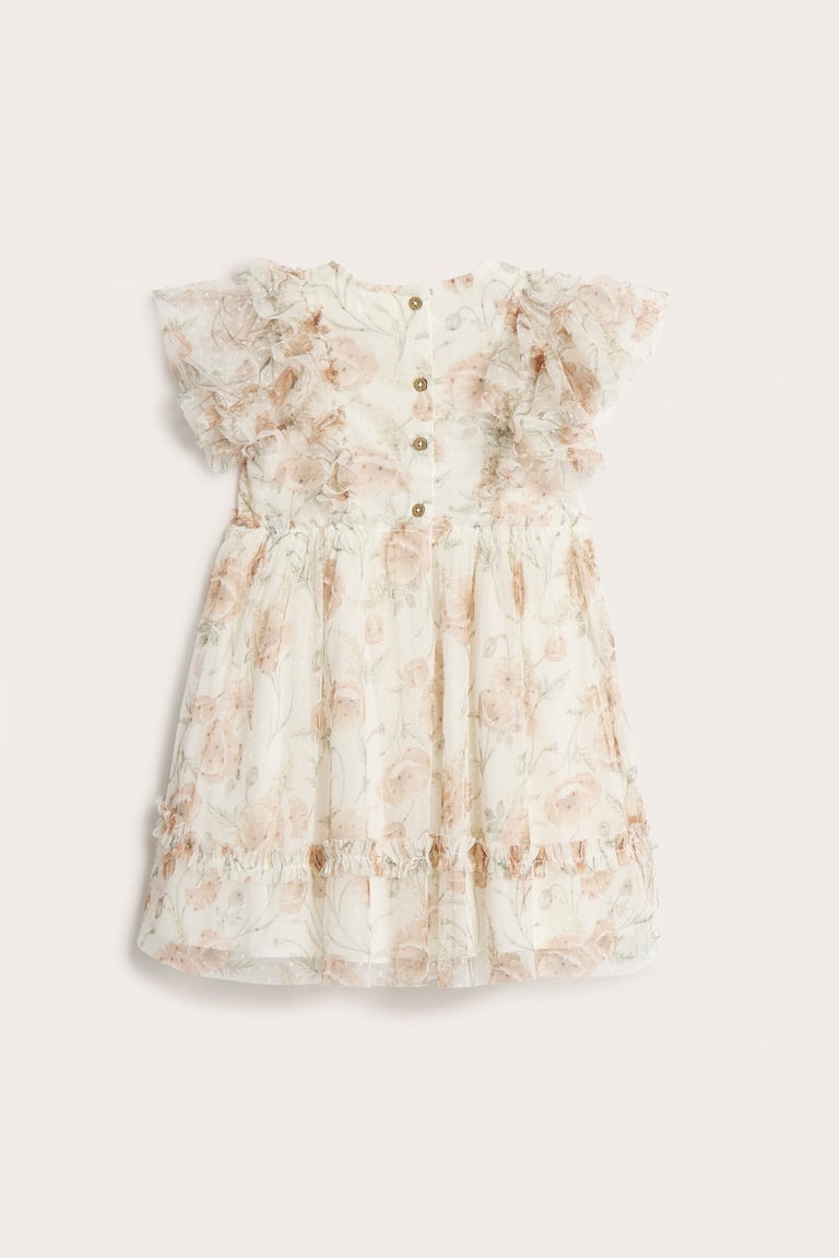 Floral mesh dress | Off-white | Kids | Newbie