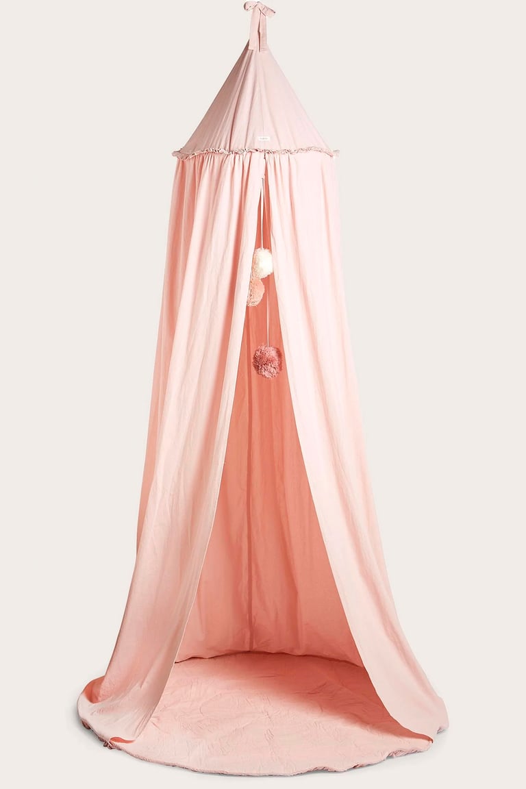 Zelt frs Kinderzimmer mit Bommeln | Rosa | Baby | Newbie