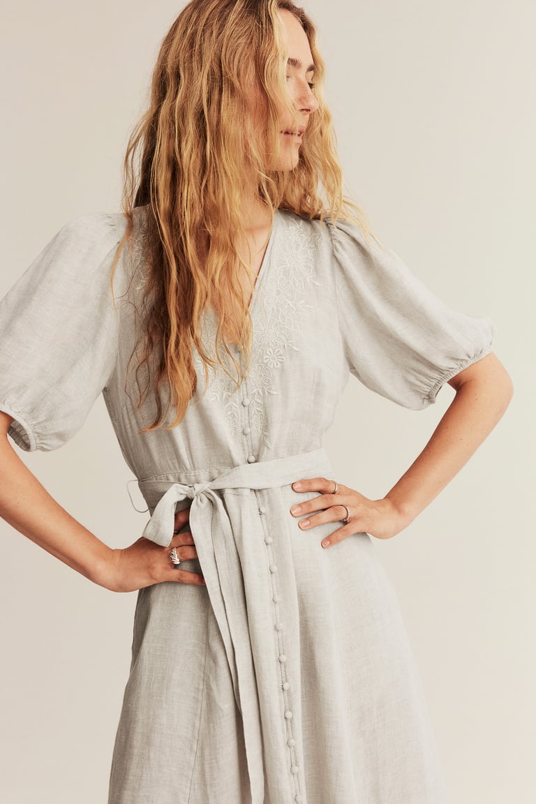 Linen dress from Newbie Woman | Light beige | Kids