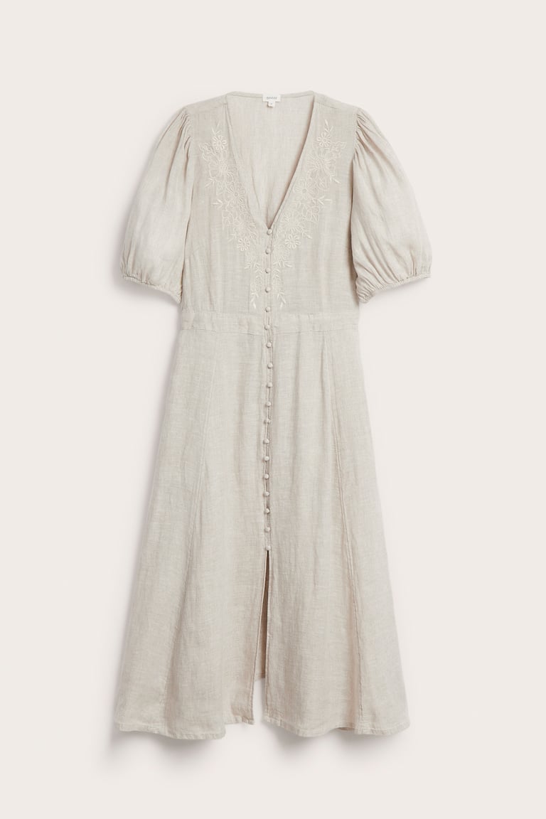princess polly baby blue dress Zimmermann Wylie Embroidered Linen Midi Dress Cream Zimmermann