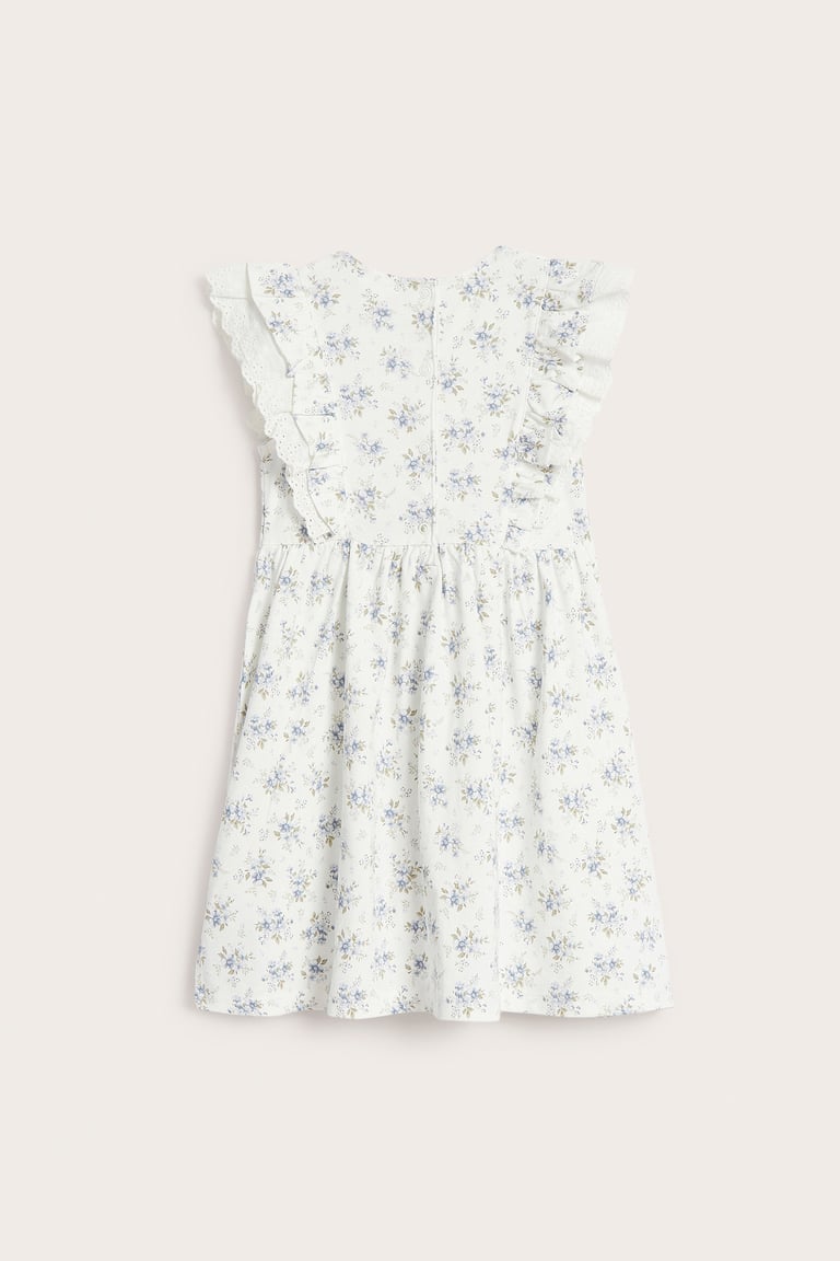 Floral dress with frill | Off-white | Kids | Newbie