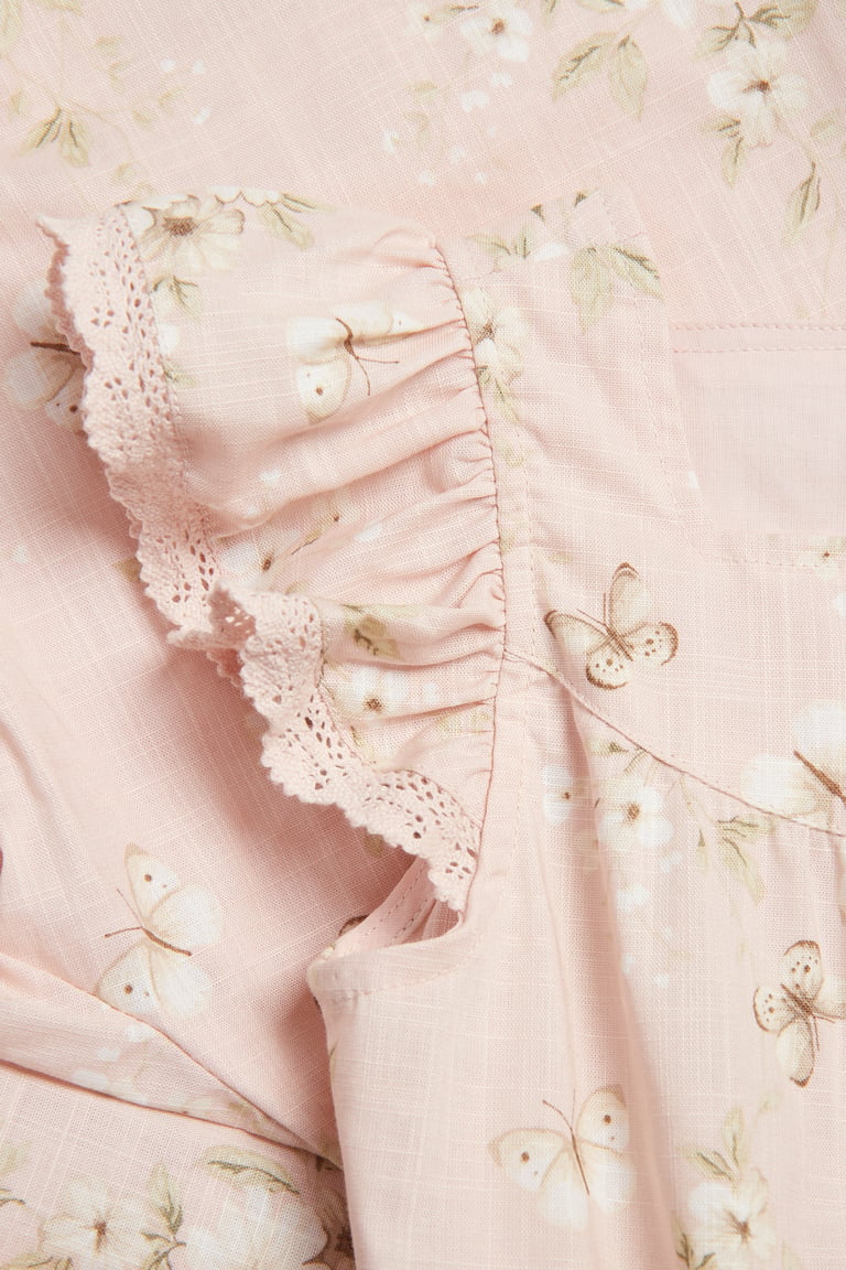 Floral jumpsuit with frill | Light pink | Kids | Newbie