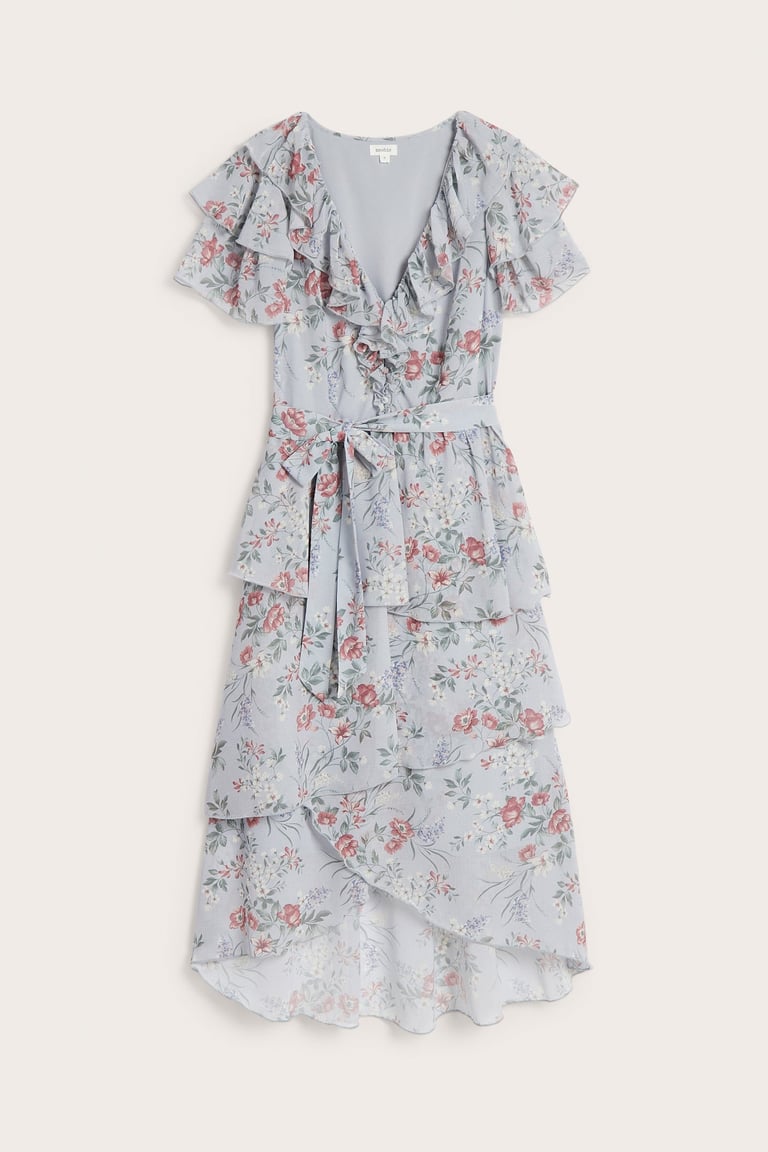 forever new wrap ruffle floral midi dress Designed for that summer state of mind. Discover the Livvy Strappy Linen Midi Dress in-store, in-app and online
