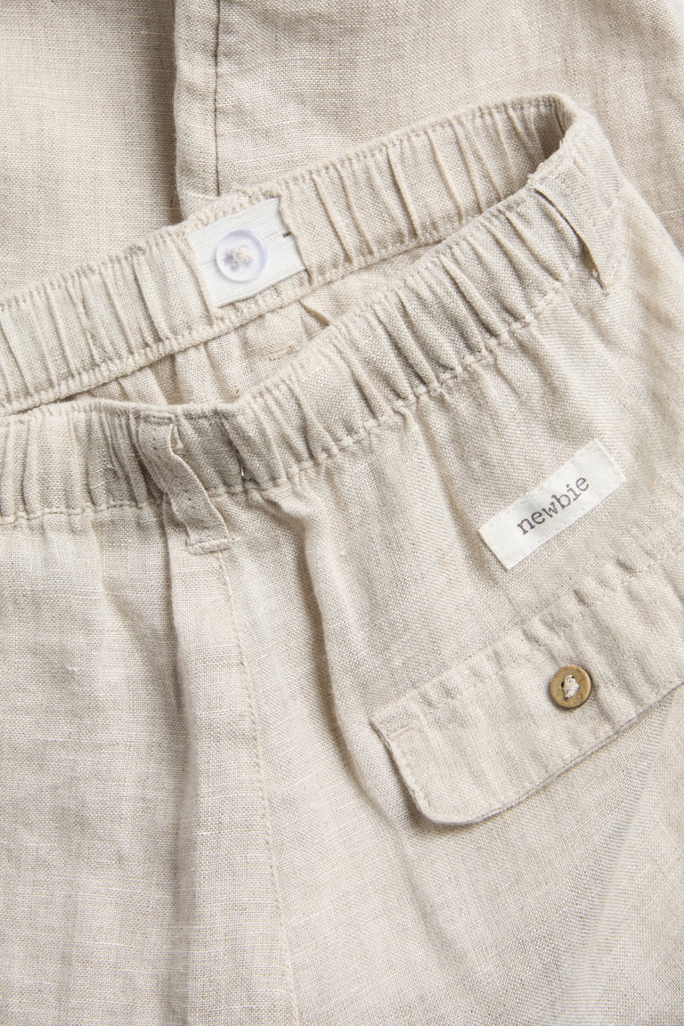 Linen pants with drawstring | Light beige | Kids | Newbie