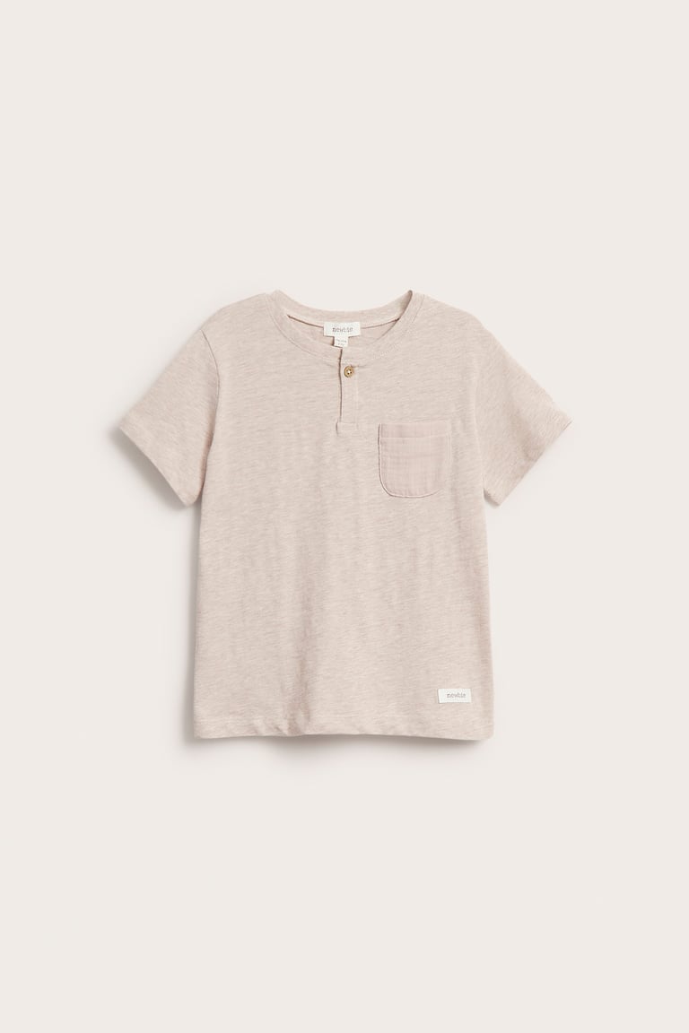 Slub knit T-shirt with pocket | Off-white | Kids | Newbie