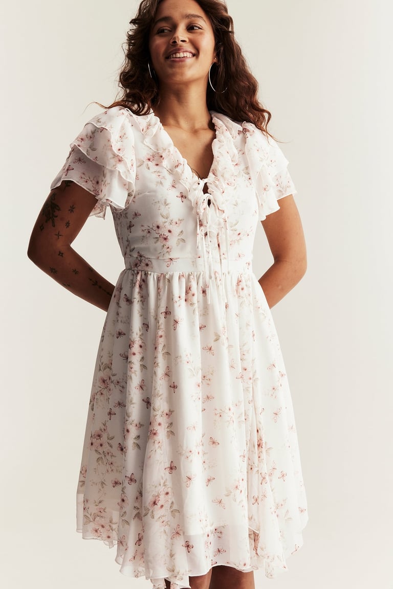 Chiffon dress from Newbie Woman | Off-white | Kids | Newbie Chiffon dress from Newbie Woman | Off-white | Kids | Newbie