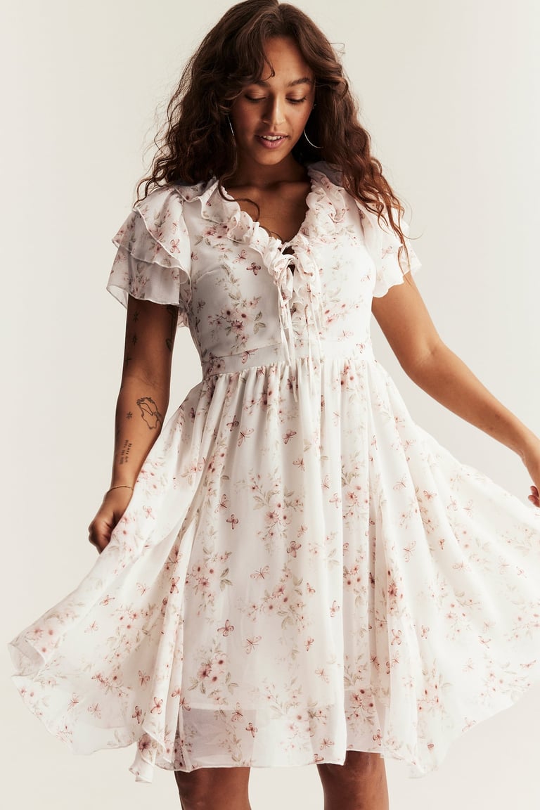 Chiffon dress from Newbie Woman | Off-white | Kids | Newbie Chiffon dress from Newbie Woman | Off-white | Kids | Newbie