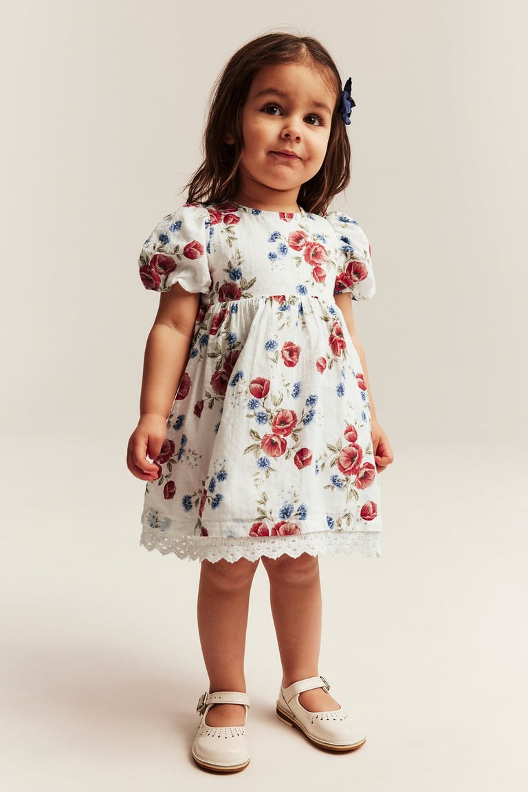 Woven floral dress | Off-white | Baby | Newbie Woven floral dress | Off-white | Baby | Newbie