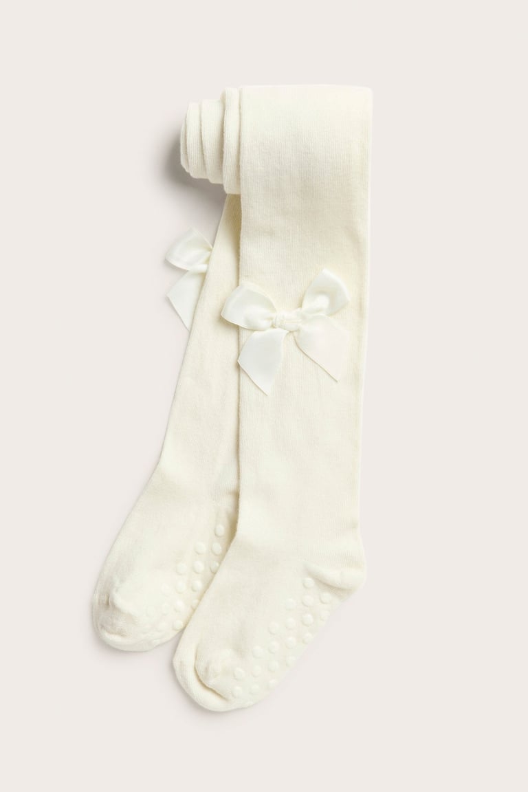Tights with satin bow Off-white Kids Newbie