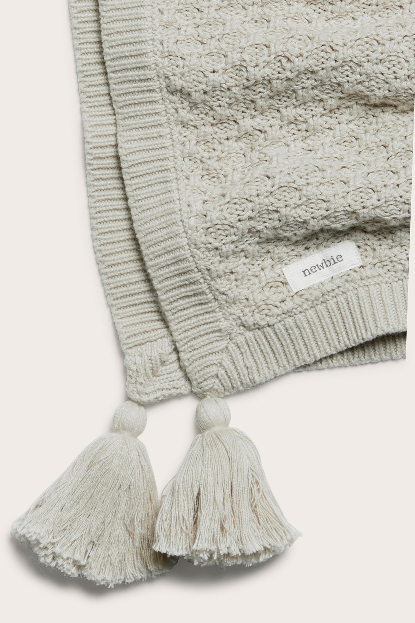 Knitted pattern blanket | Light green | Baby | Newbie